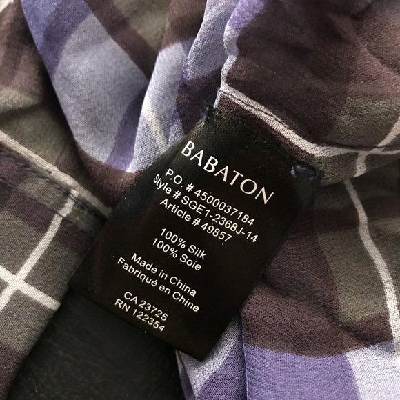 babaton darien shirt plaid silk - Picture 9 of 9